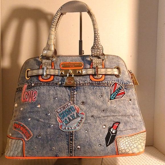 Nicole Lee Handbags - Nicole Lee Blue Jean Handbag